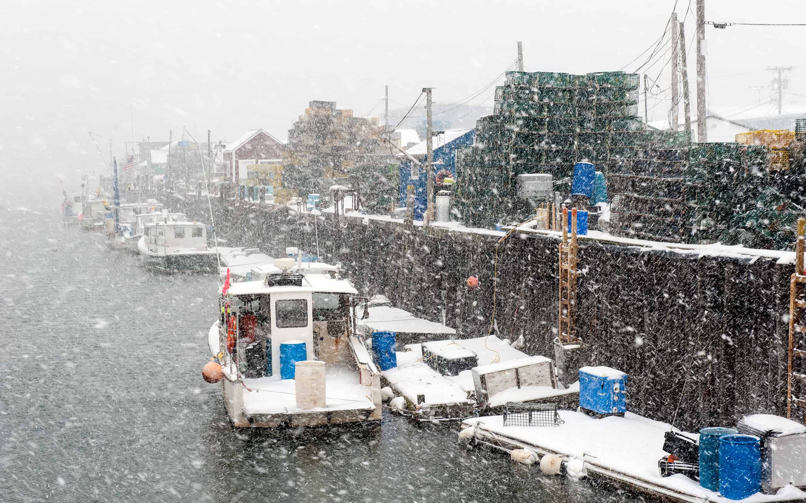 Bufera di neve nel Maine
