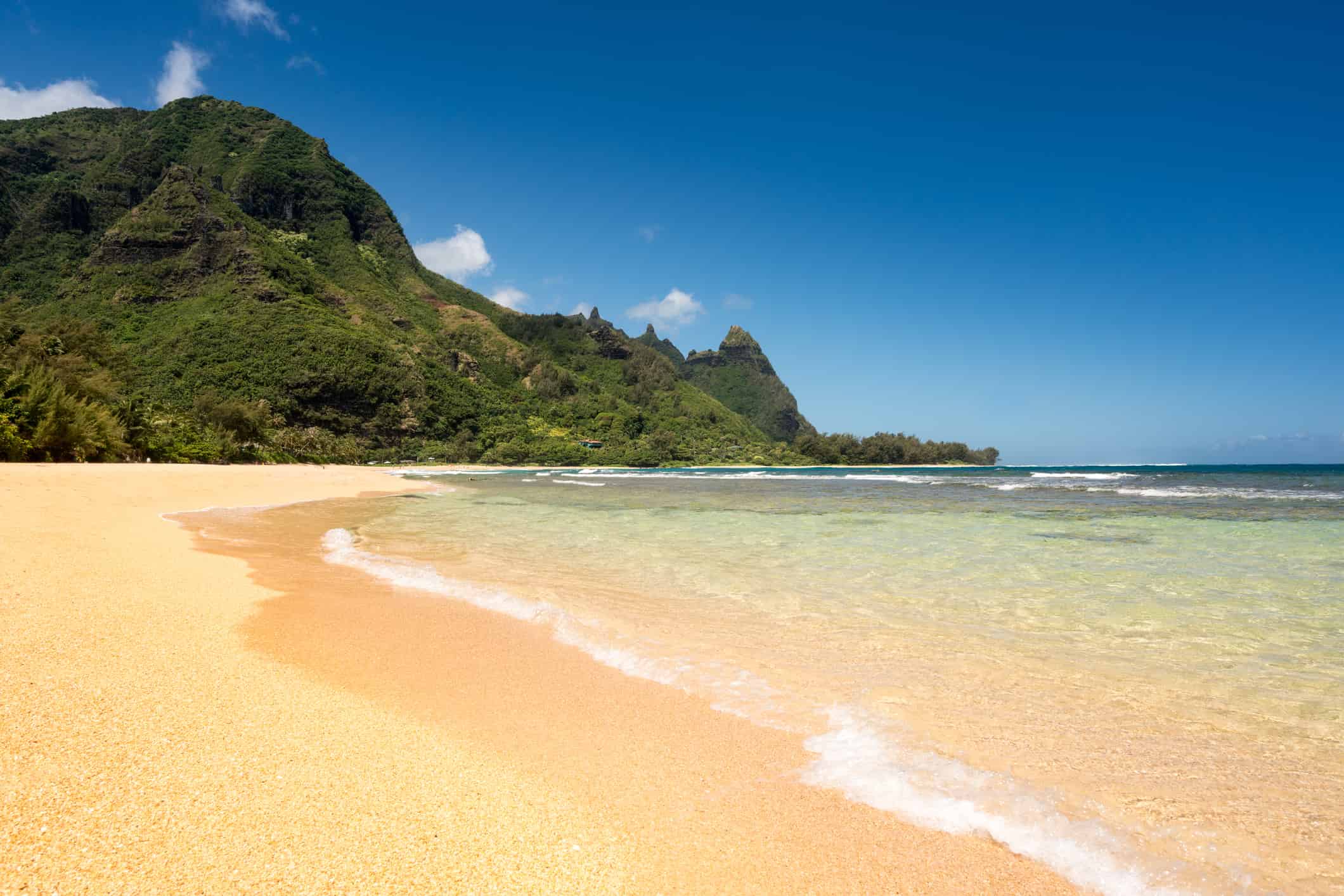 Spiaggia dei tunnel sulla sponda nord di Kauai