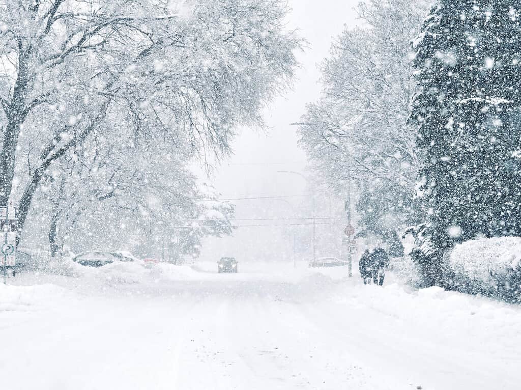 Tempesta di neve a Montreal il 16 gennaio 2021