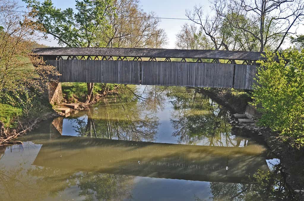 Ponte coperto svizzero nella contea di Franklin, Kentucky