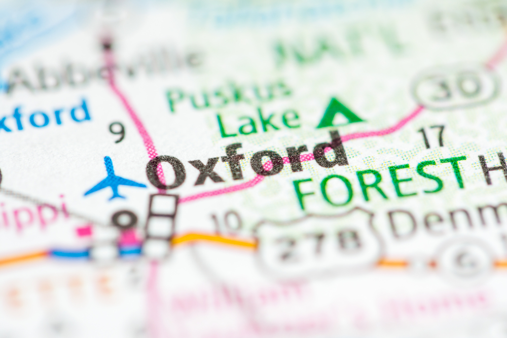 Oxford. Mississippi. Gli Stati Uniti ospitano uno degli stadi più grandi del Mississippi.