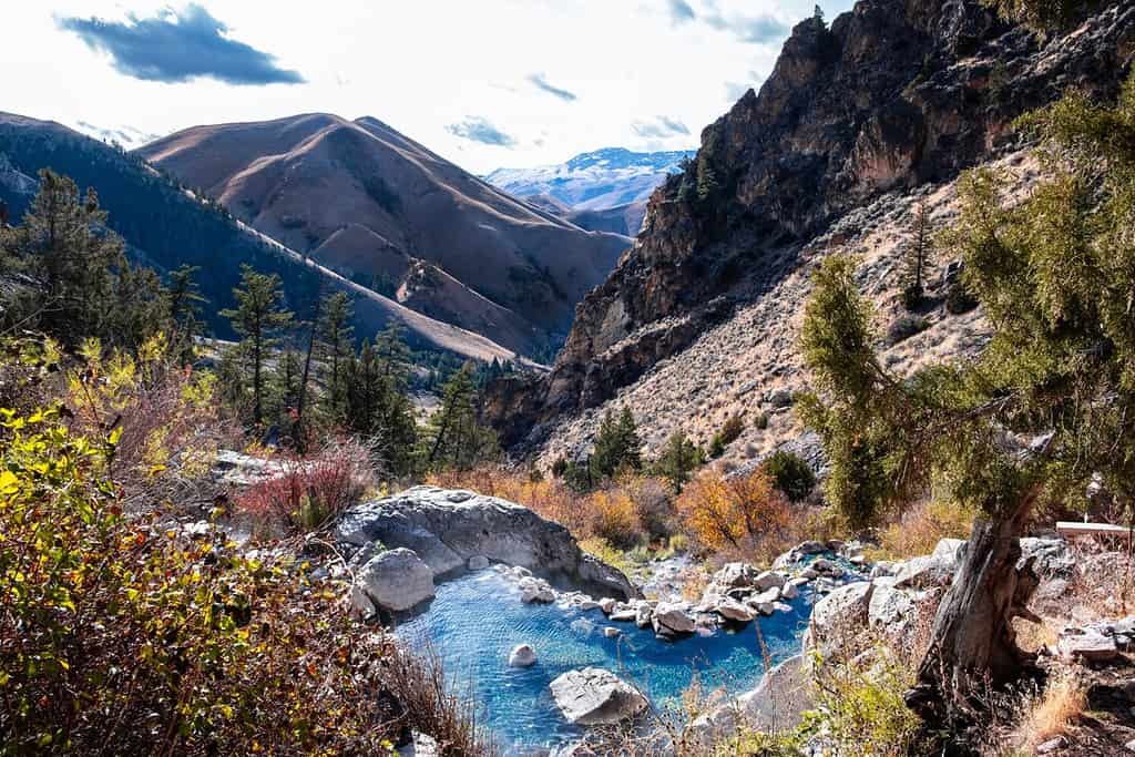 Goldbug Hot Springs nella foresta nazionale Salmon-Challis dell'Idaho