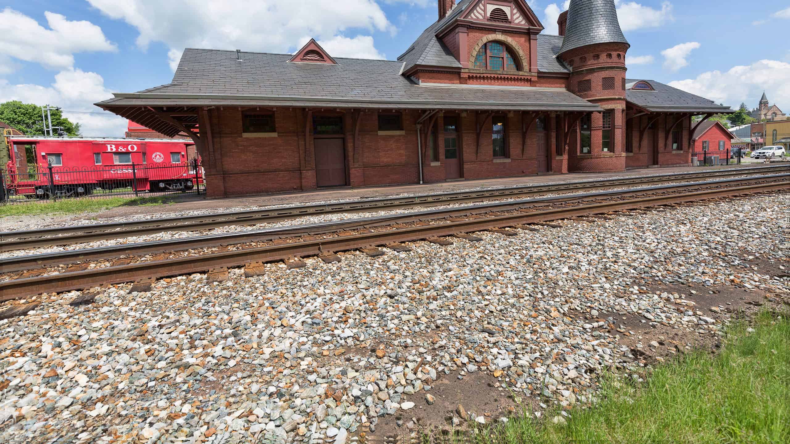 Stazione ferroviaria di Baltimora e Ohio a Oakland, Maryland - Il luogo più nevoso del Maryland