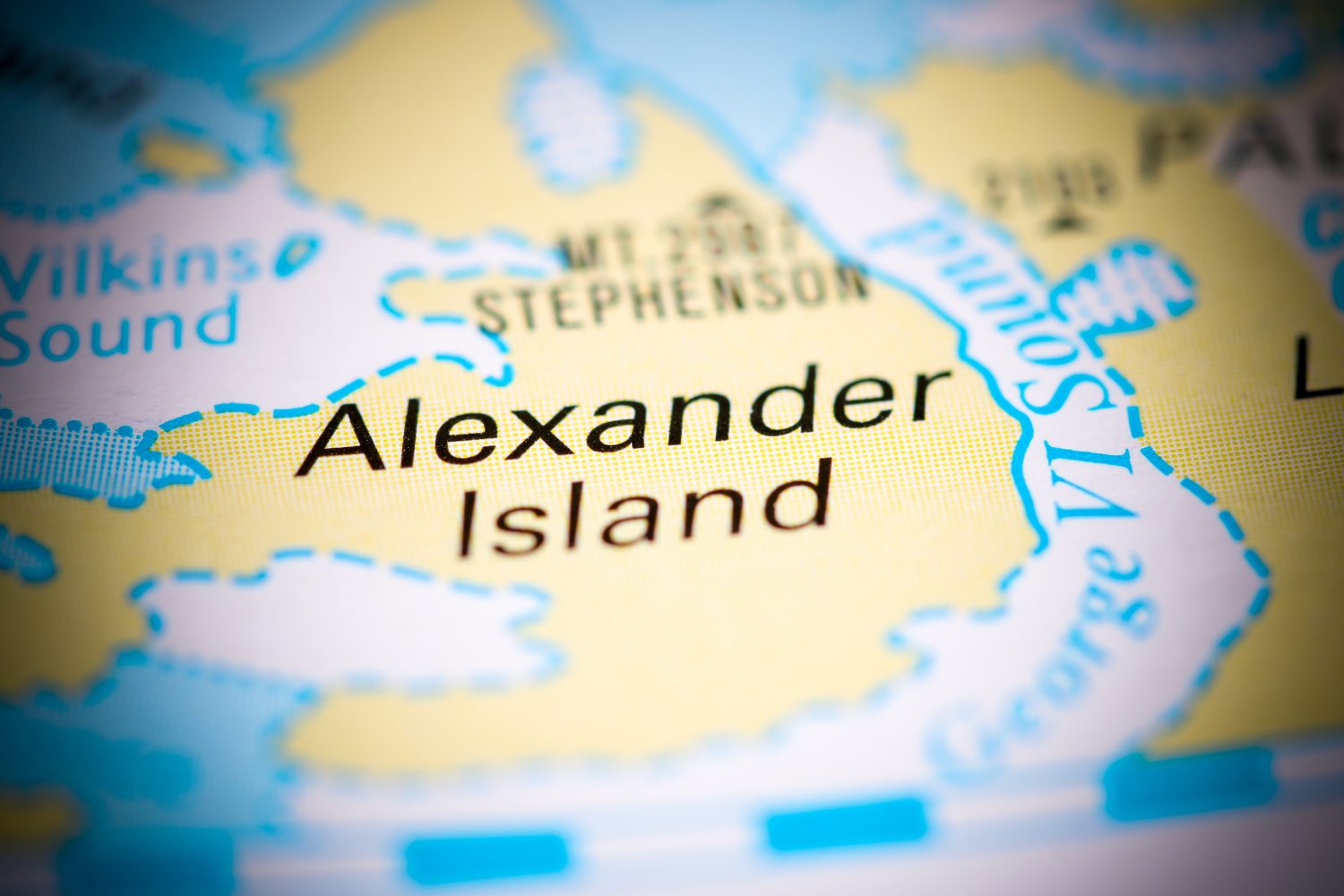 Isola di Alessandro. L'Antartide su una mappa