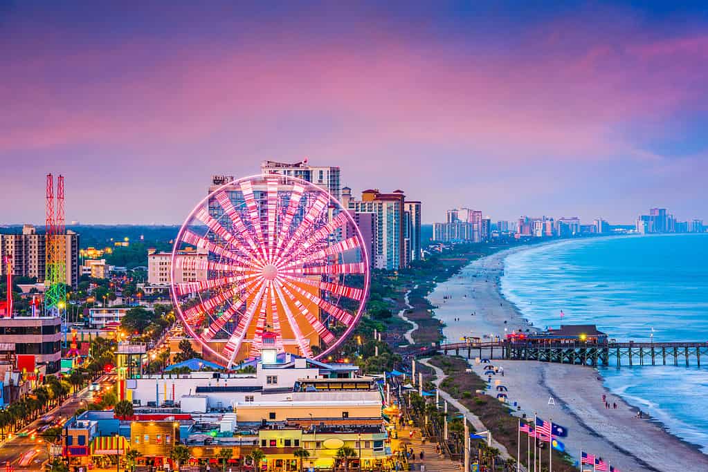 Myrtle Beach, Carolina del Sud, parco divertimenti, Stati Uniti, ruota panoramica