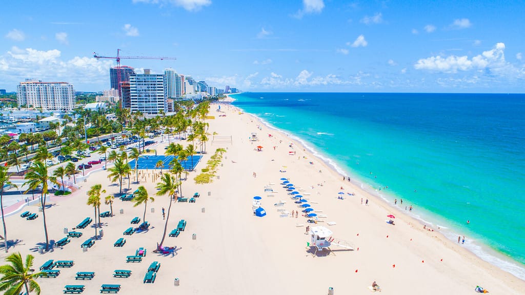 Spiaggia di Fort Lauderdale.  Florida.  STATI UNITI D'AMERICA.