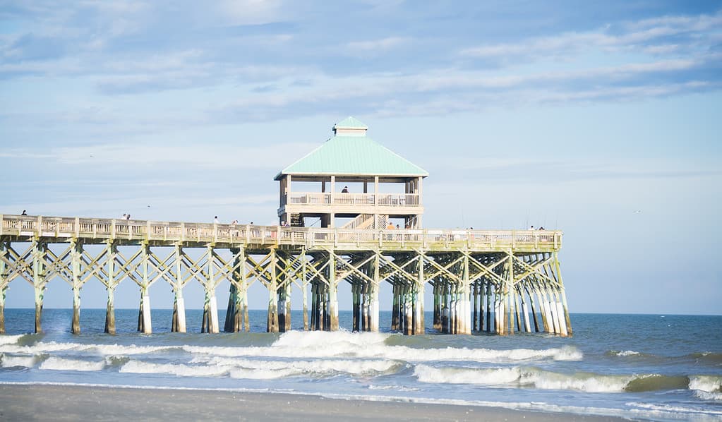 Molo della spiaggia di follia