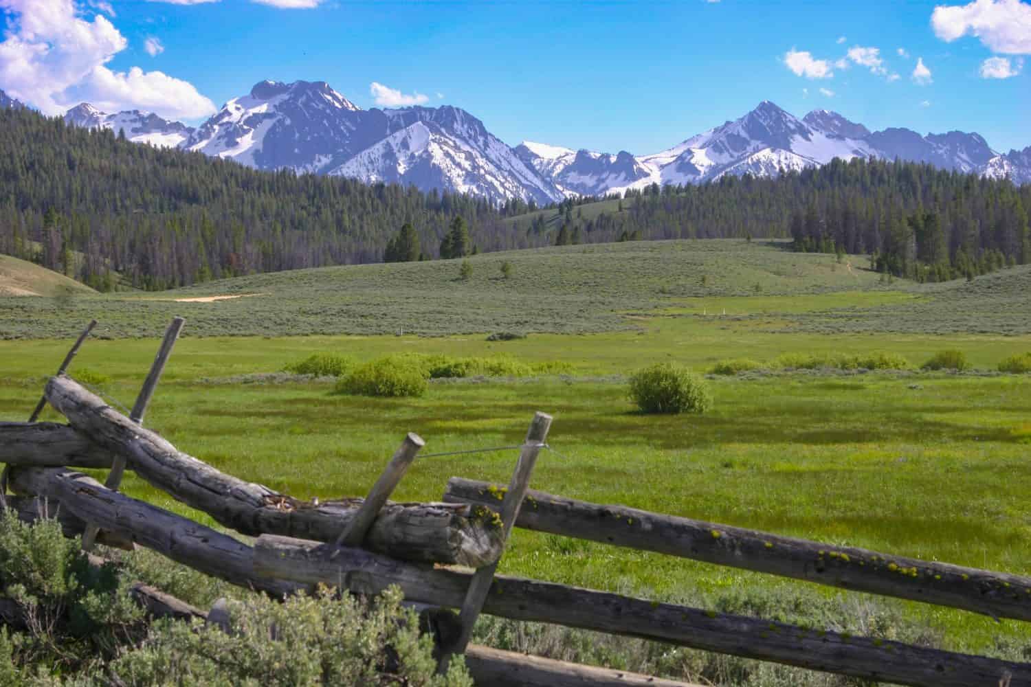 Sawtooth Valley nella Sawtooth National Recreation Area a Stanley, Idaho