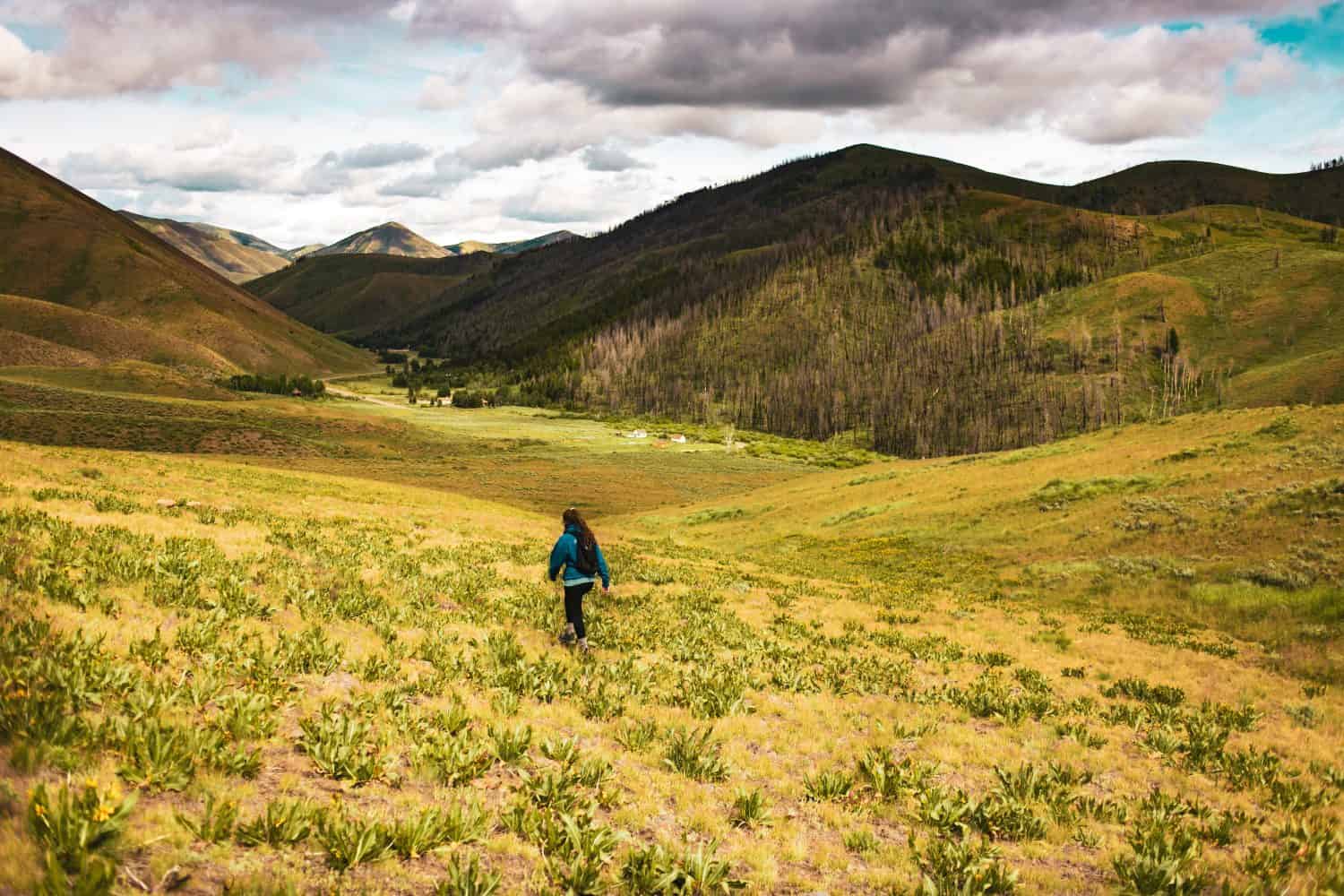 Hailey, Idaho durante un'escursione. Montagne a dente di sega, Baldy e Stanley, Idaho.