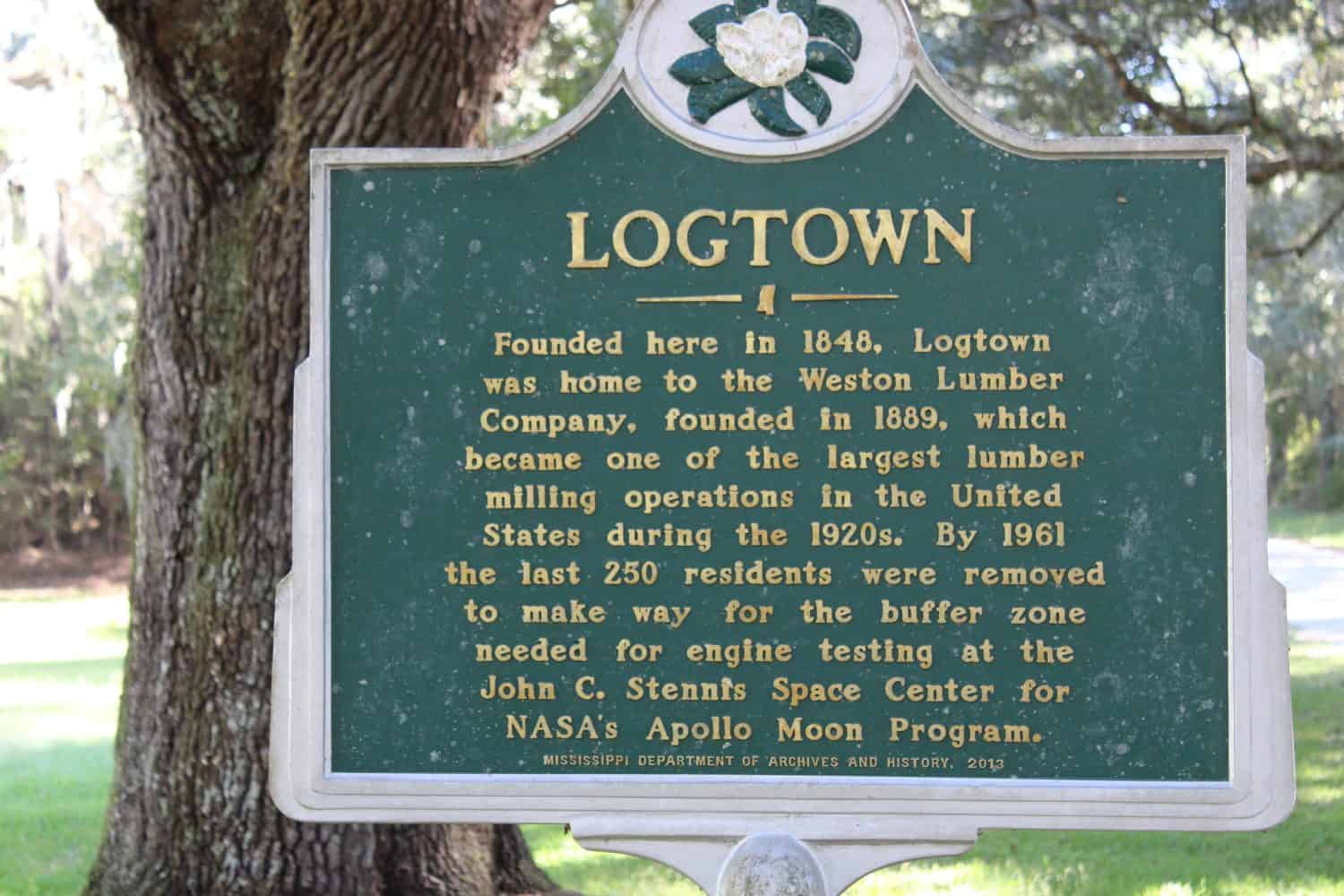 Logtown, contea di Hancock, Mississippi sudorientale 