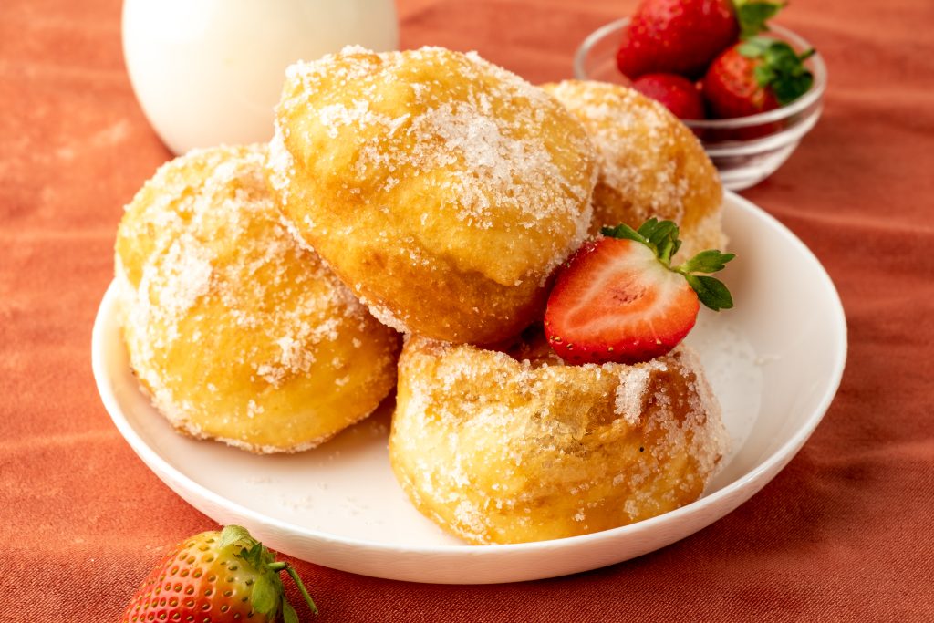 Ciambelle malasada portoghesi appetitose