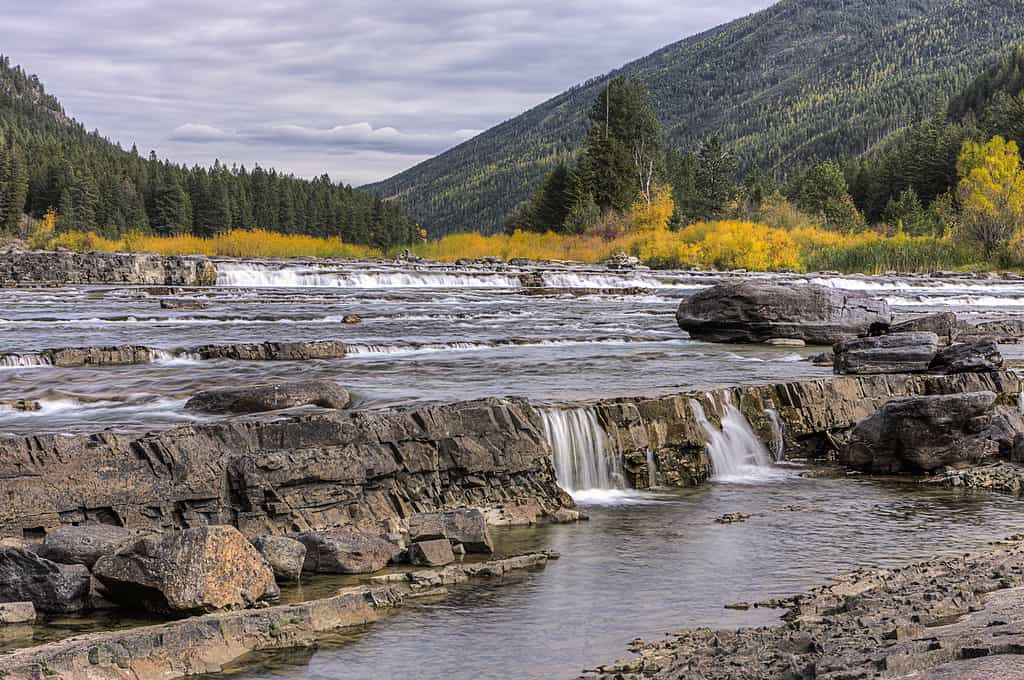 Autunno lungo il fiume Kootenai.