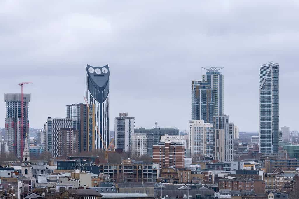 Veduta aerea di Southbank, Londra, Regno Unito