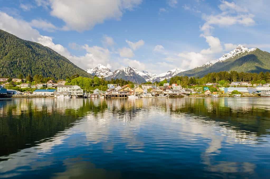 paesaggi panoramici di Sitka Alaska sud-est dell'Alaska e il passaggio interno