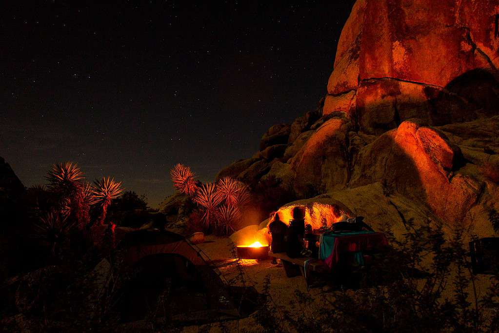 Campeggio a Joshua Tree