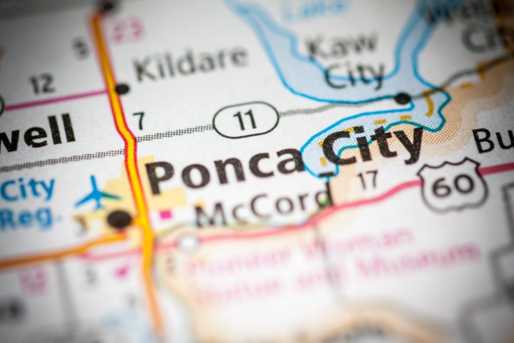 Ponca città.  Oklahoma.  Stati Uniti d'America