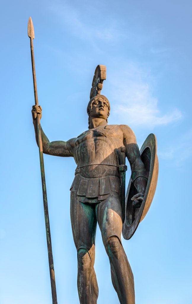 Achille, nei giardini di Achilleion nell'isola di Corfù, in Grecia.