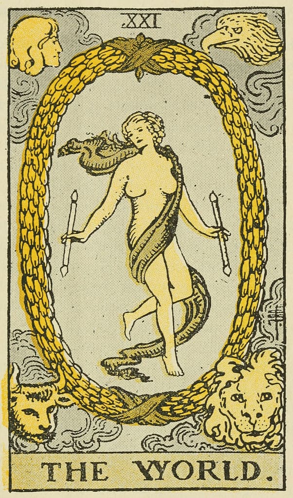 la carta dei tarocchi del mondo