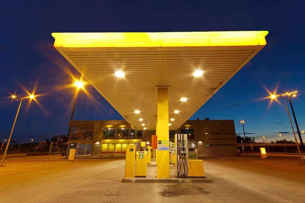 Stazione di servizio vuota