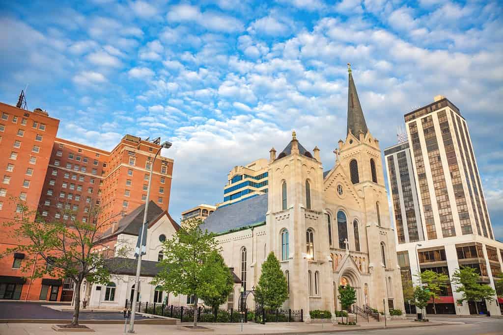 Chiesa a Peoria, IL.  Peoria, Illinois, Stati Uniti.