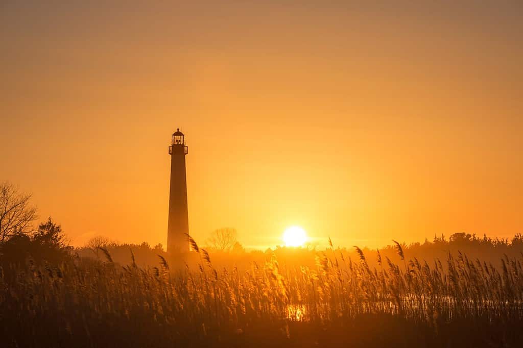 Tramonto dorato a Cape May nel New Jersey