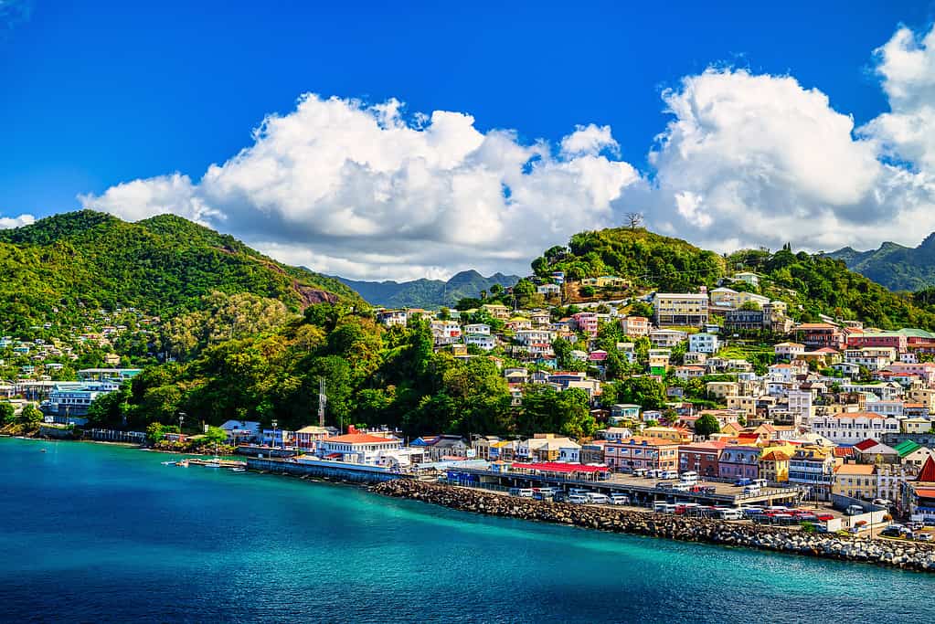 La capitale di San Giorgio dell'isola caraibica di Grenada