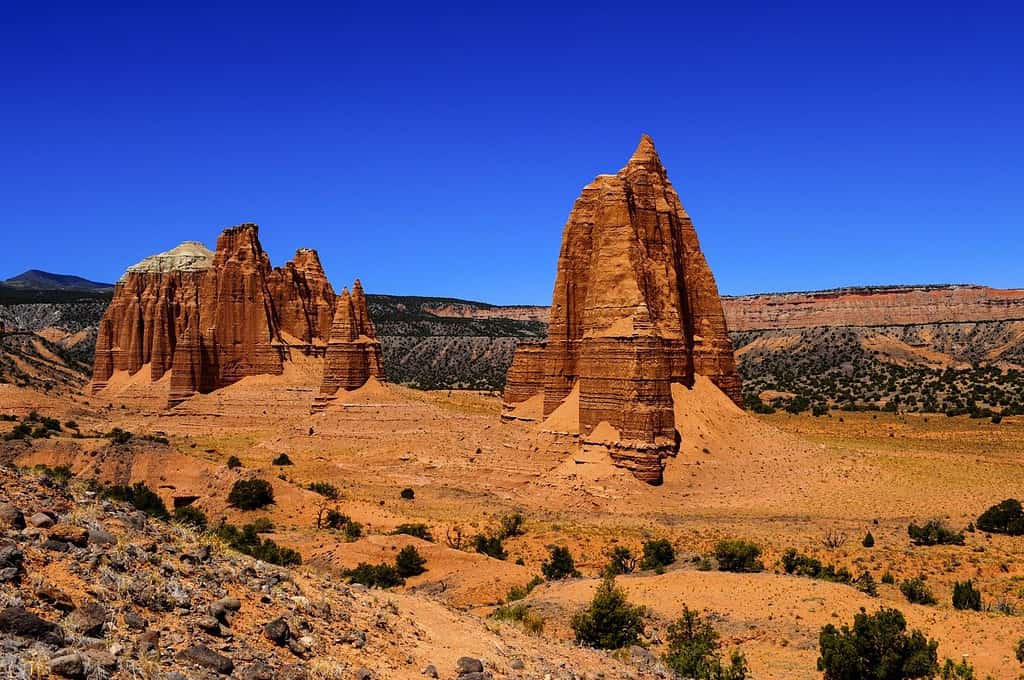 Formazioni di arenaria a Cathedral Wash, Parco nazionale di Capitol Reef, Utah