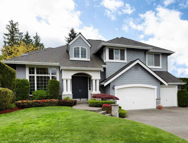 Exterior view of a well maintained home.