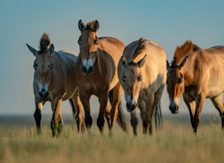 I cavalli selvaggi ritornano nella steppa d’oro I cavalli selvaggi ritornano nella steppa d'oro